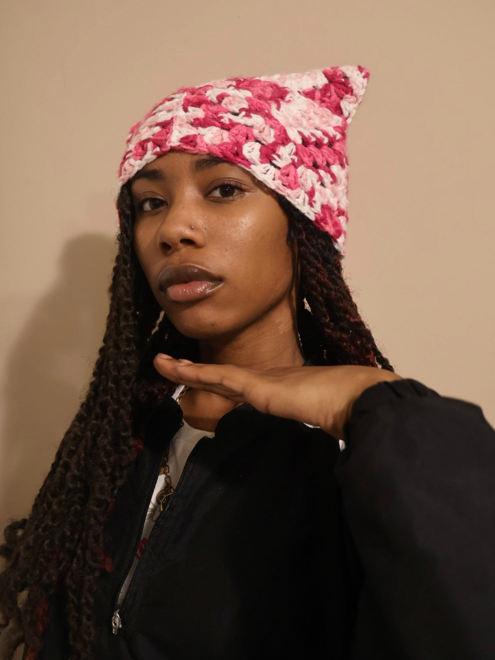 strawberry milk cat beanie
