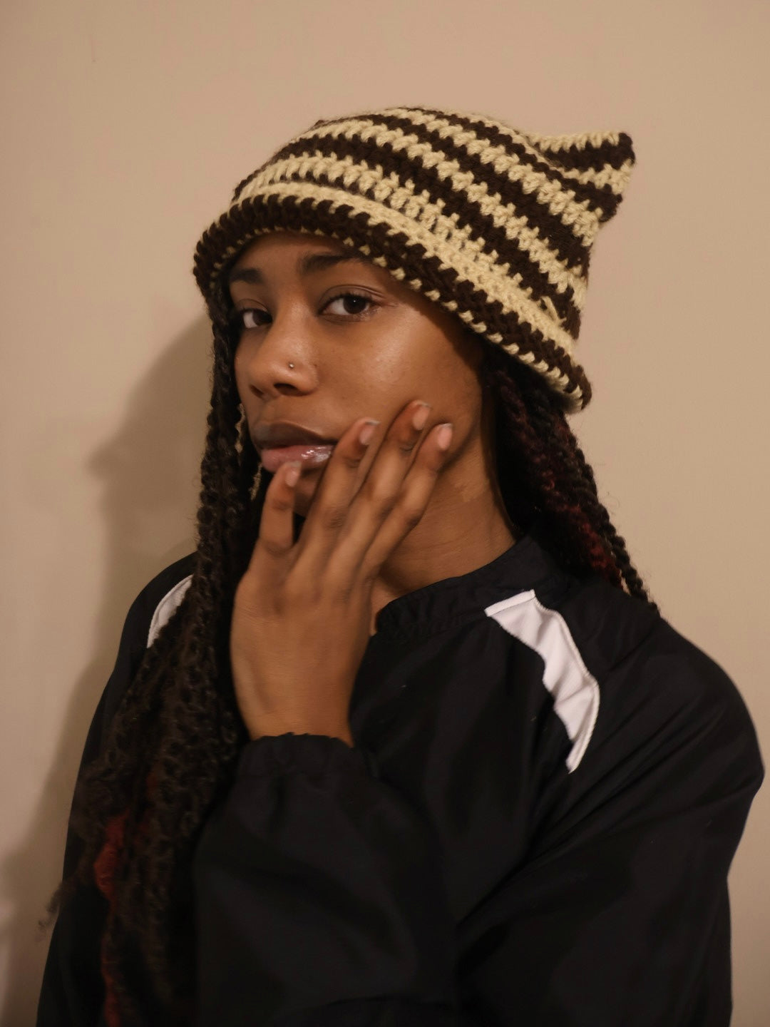 brown sugar star cat beanie