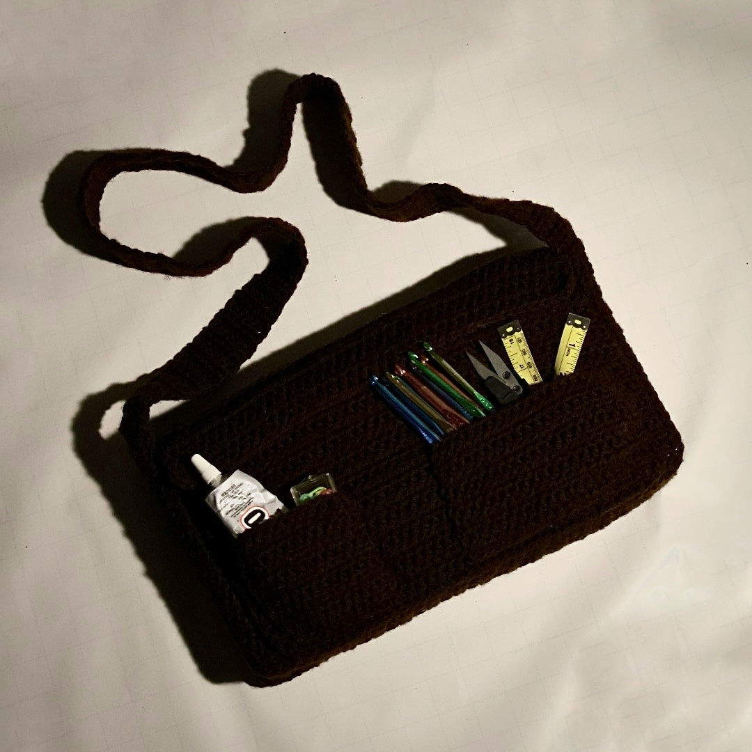 chocolate messenger bag